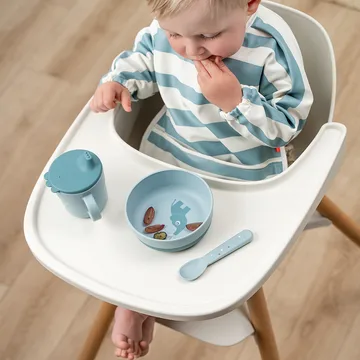 快乐点 美食家吸管杯215ml - 蓝色 - Done by deer
