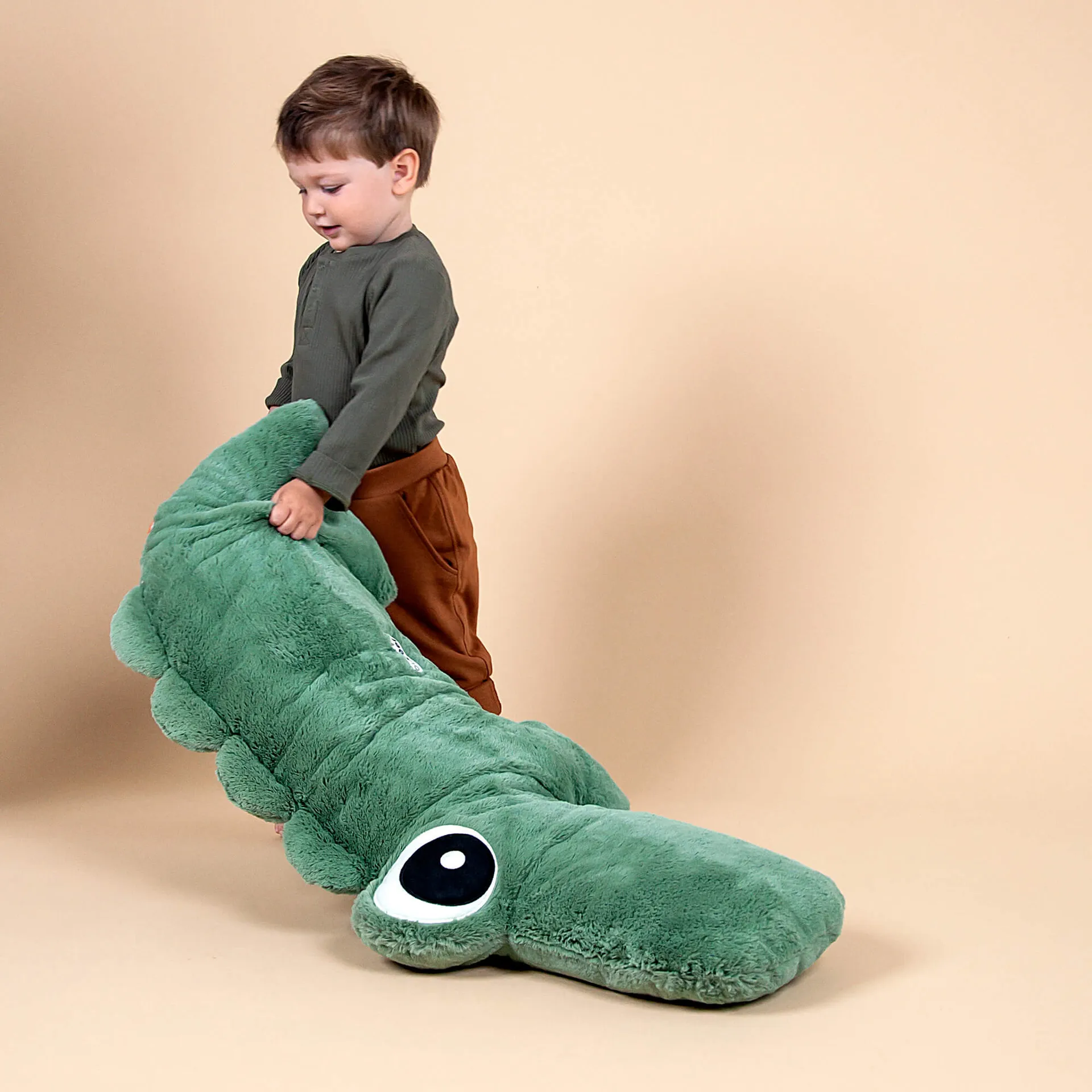 Croco 大号毛绒玩具100cm, 绿色 Done by deer