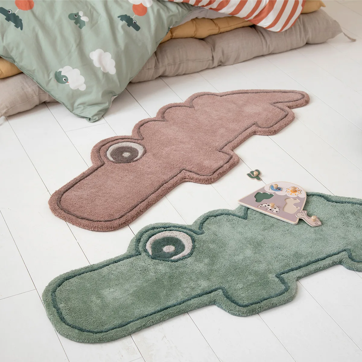 Croco 垫46x110cm, 绿色 Done by deer