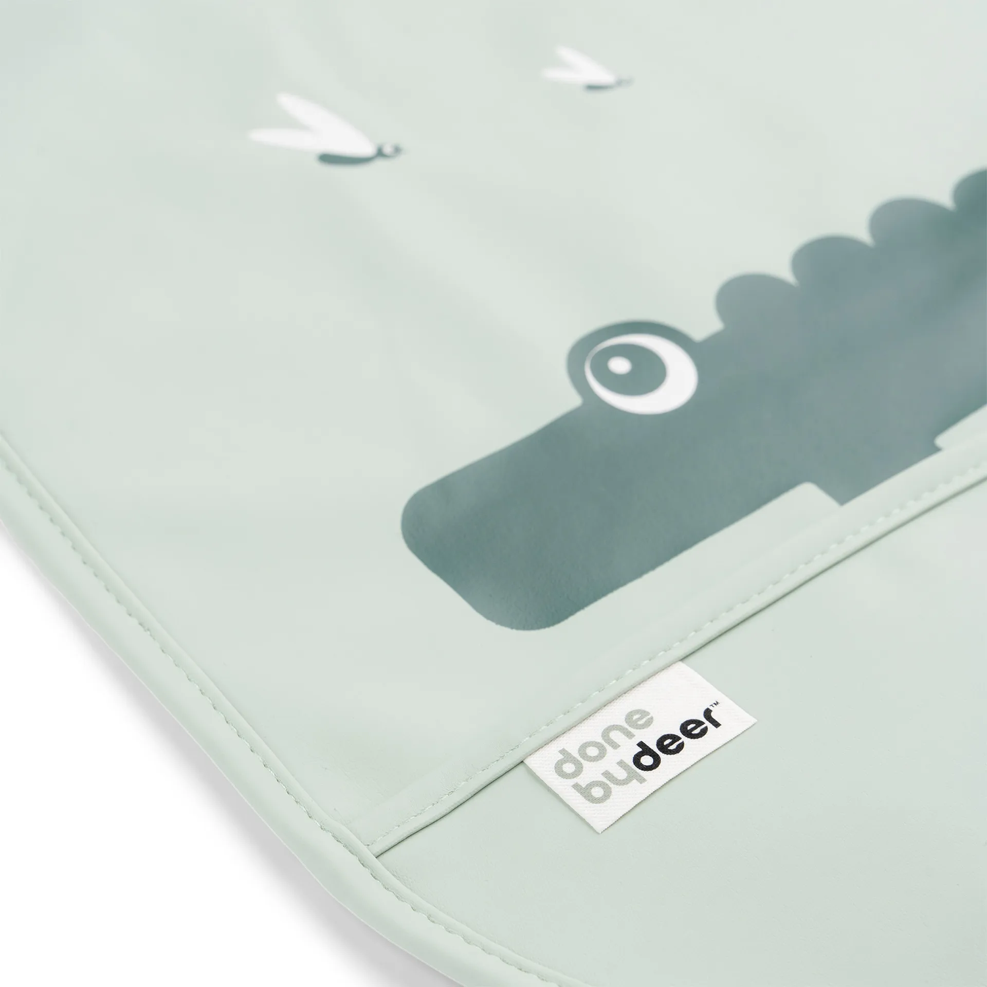 Croco bib with Velcro 两件套装, 绿色 Done by deer