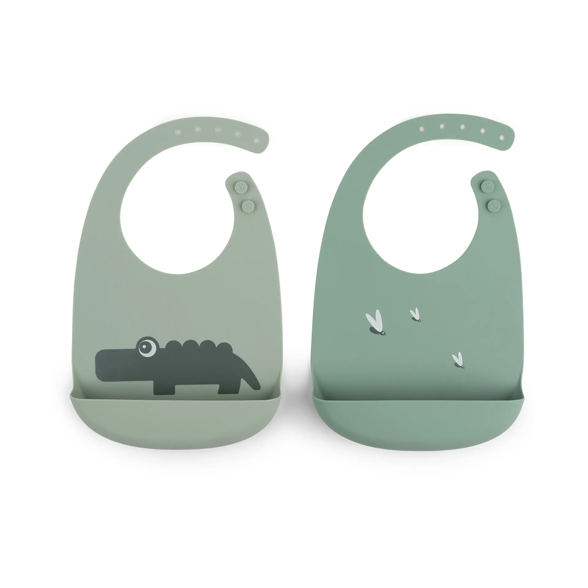 Croco Bib 两件套装, 绿色 Done by deer