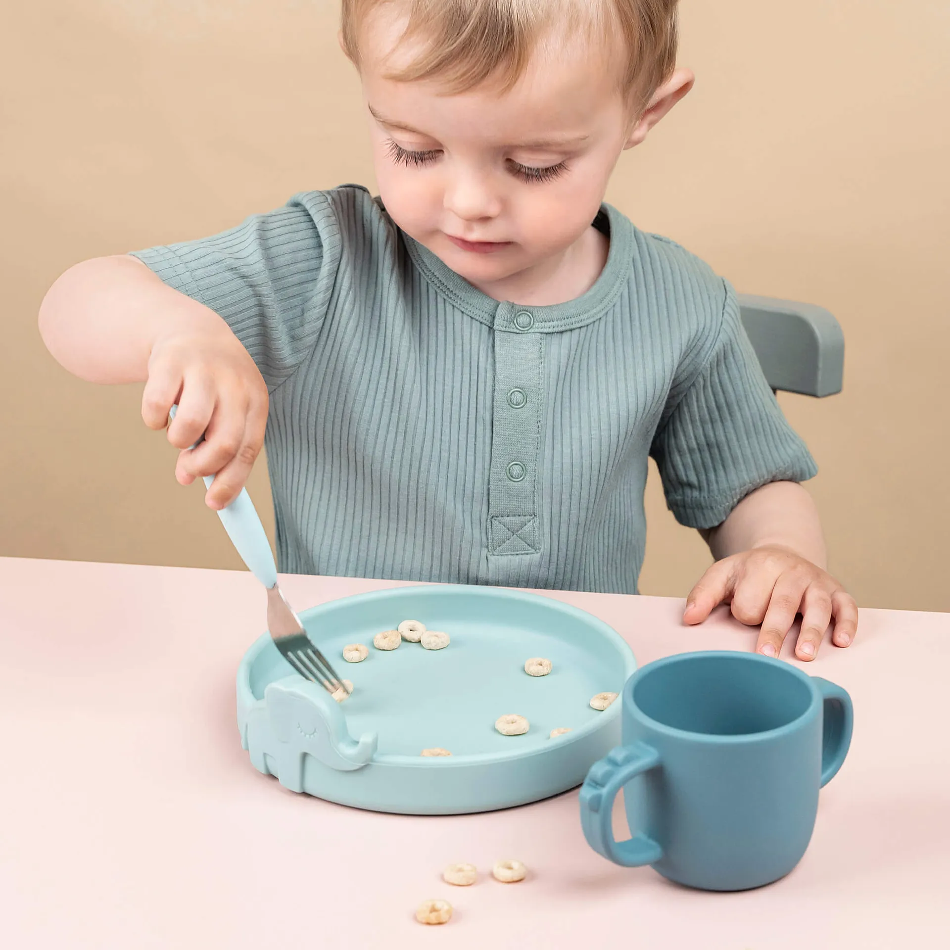 Deer Friends 易抓 刀又勺 套装 3件 , 蓝色 Done by deer