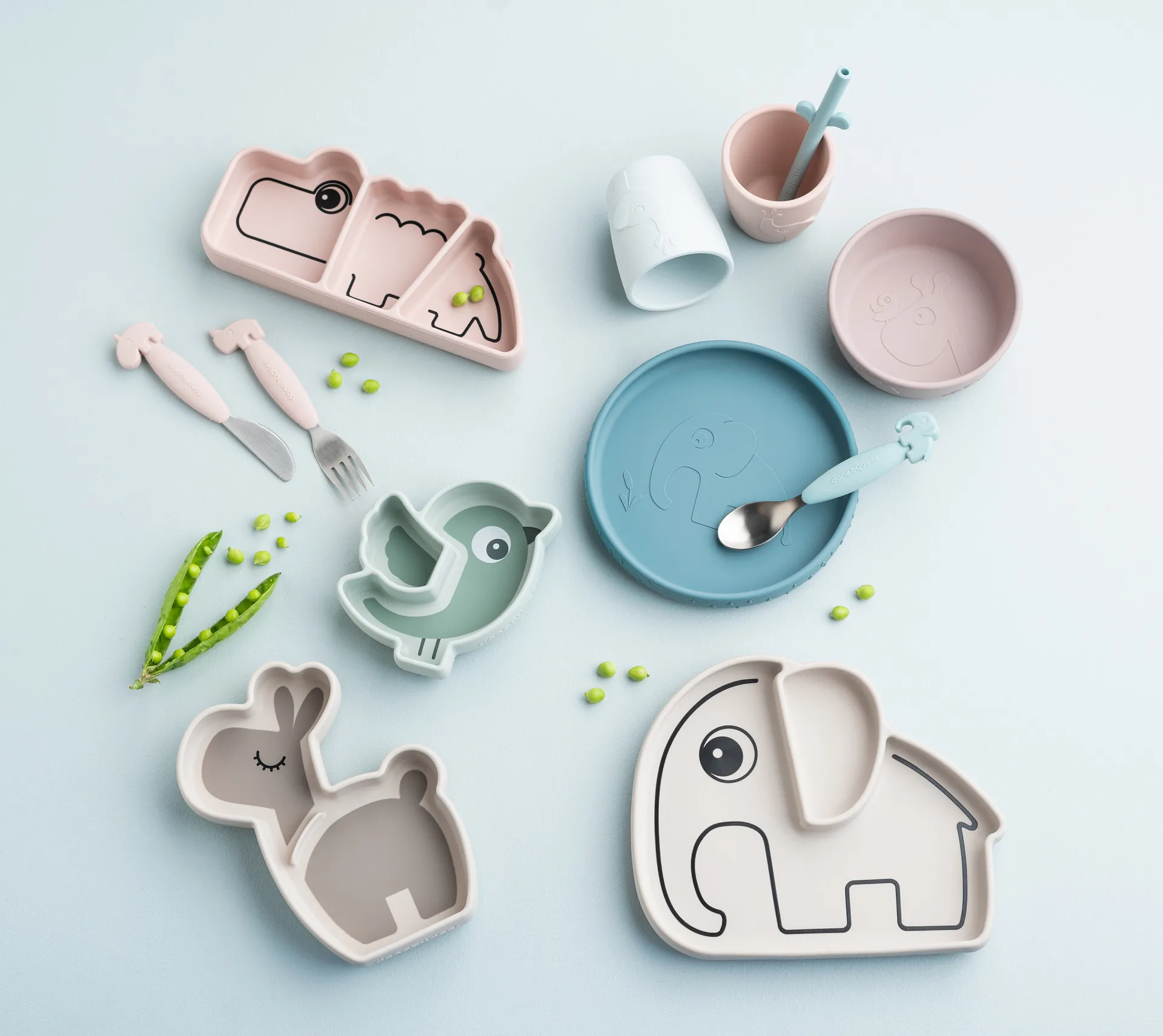 Deer Friends 易抓 刀又勺 套装 3件 , 粉色 Done by deer