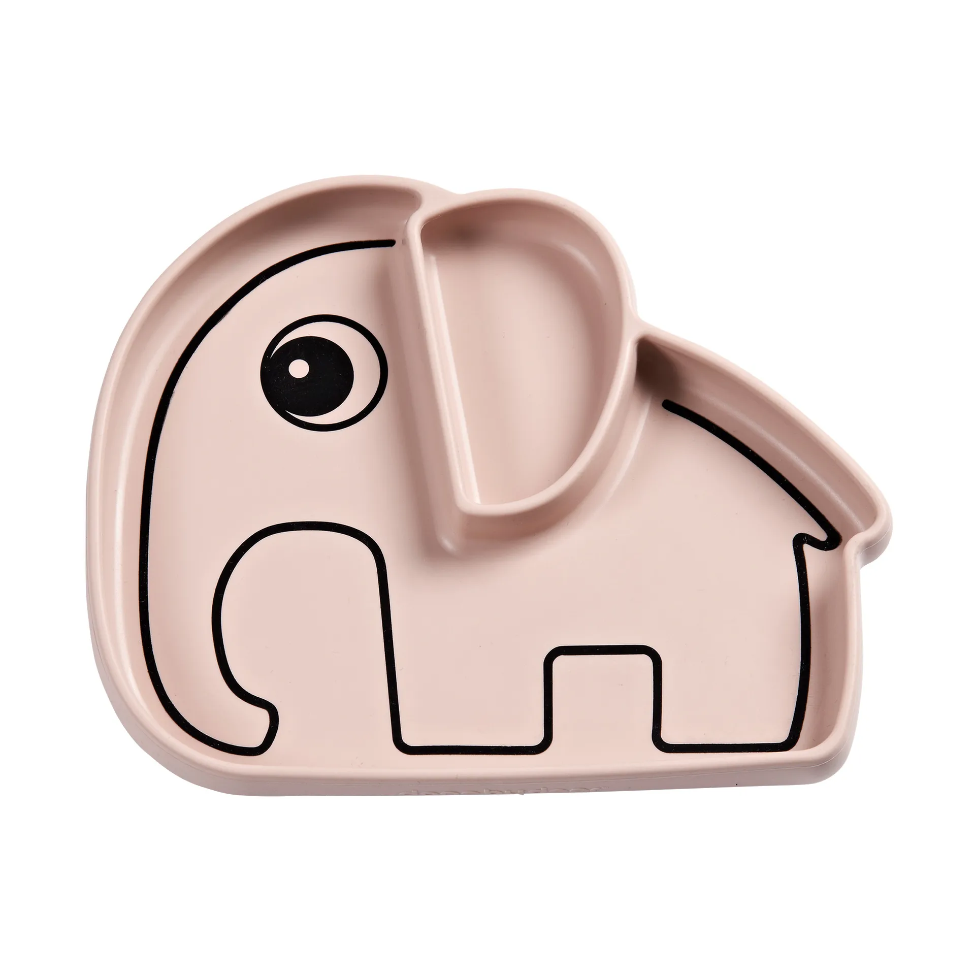 Elphee Stick&Stay 儿童 盘子 17x20 cm, Powder Done by deer