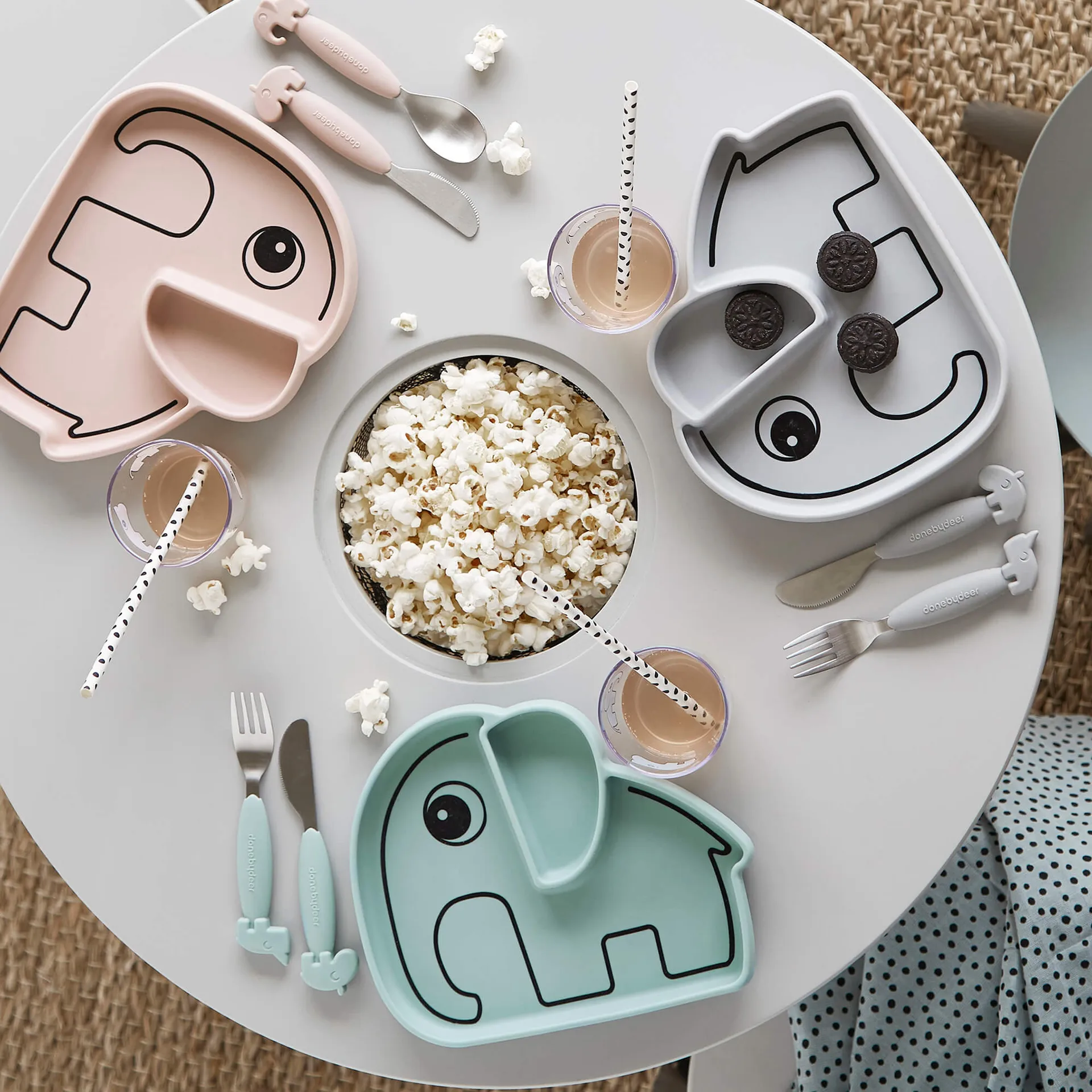 Elphee Stick&Stay 儿童 盘子 17x20 cm, 蓝色 Done by deer