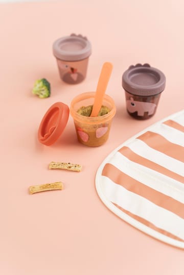 午餐盒/零食辅食便携餐盒 Ozzo 圆形午餐盒 三件套装  - 粉色 - Done by deer