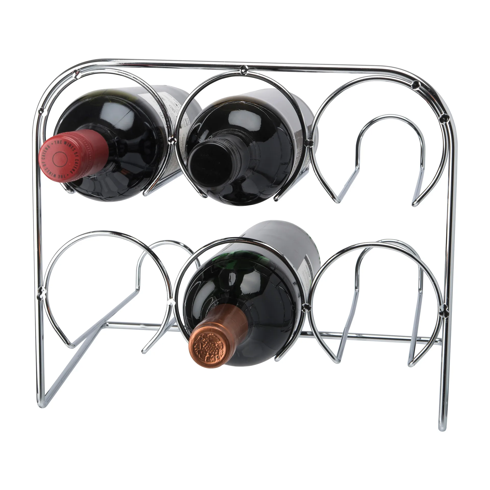 Beda wine rack 6 bottles 29 cm, Chrome Dorre