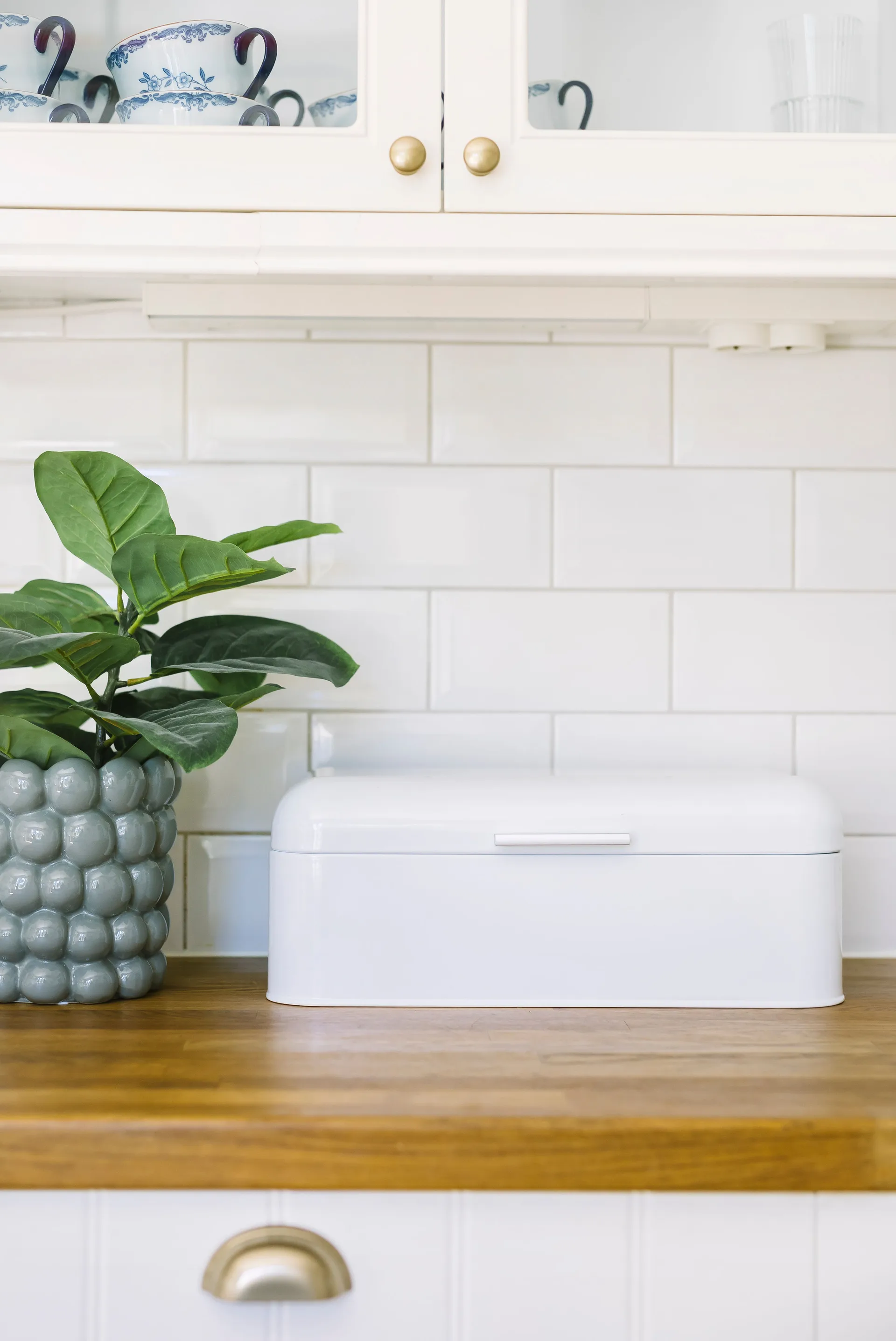 Bella bread bin carbon steel 23x42 cm, 白色 Dorre