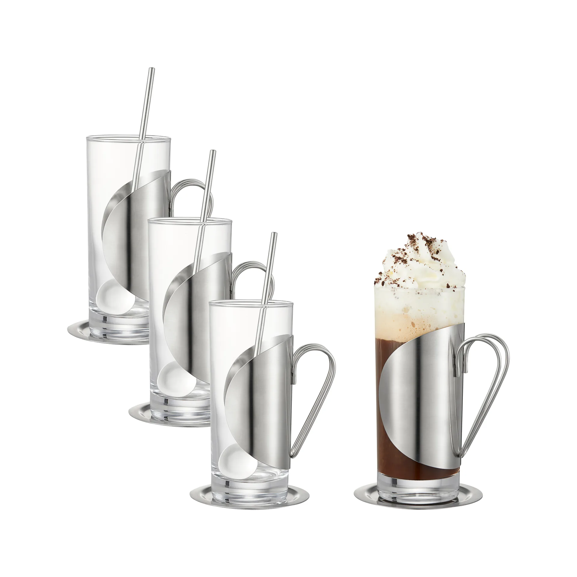 Darry irish coffee set, Glass-不锈钢 Dorre