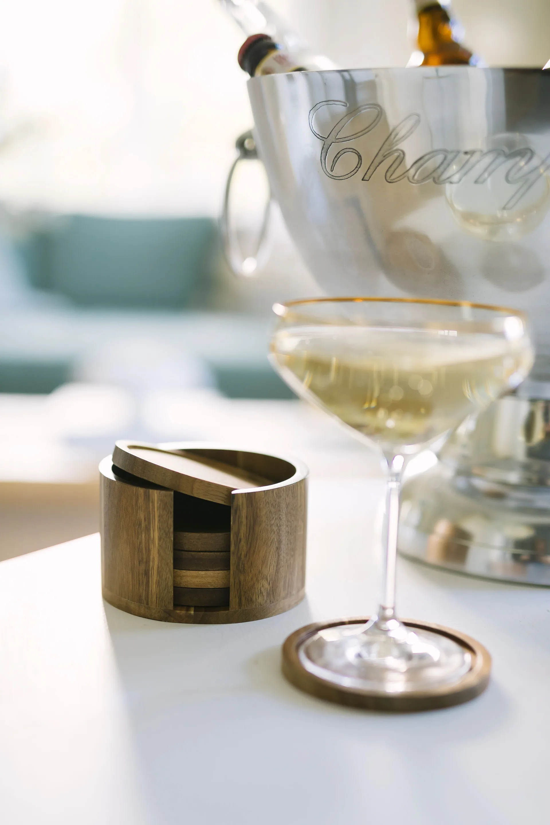 Gota coaster Ø10 cm 六件套装, Acacia Dorre