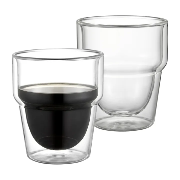 Kenya 咖啡杯 320ml 2件装 - 玻璃款 - Dorre