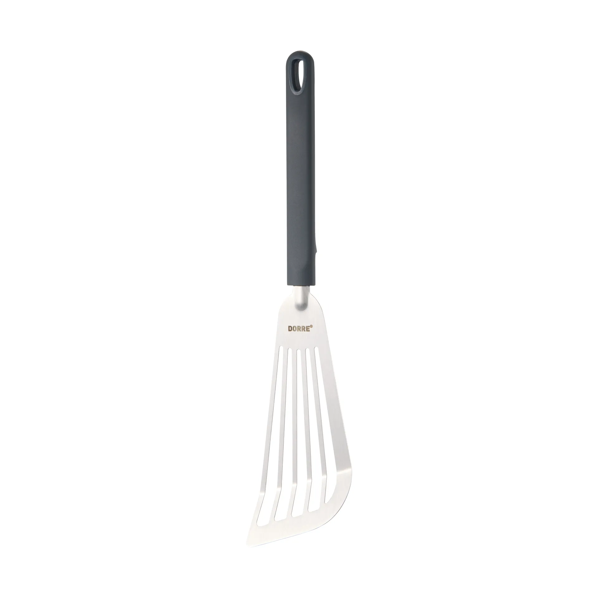 Saira 不锈钢锅铲煎铲33x8.5x1.8cm, 不锈钢–silicone handle gray Dorre