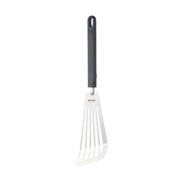 Saira 不锈钢锅铲煎铲33x8.5x1.8cm - 不锈钢–silicone handle gray - Dorre