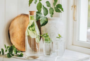 Sunnanö 玻璃 水瓶/玻璃水瓶 with cork lid 1 l - 玻璃-cork - Dorre