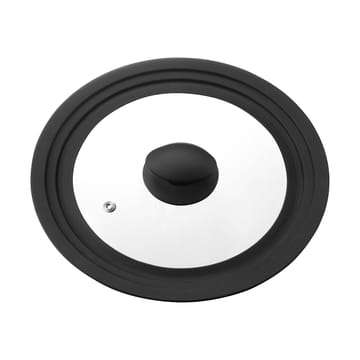 Una universal lid 20/22/24 cm - 玻璃-黑色 silicone - Dorre