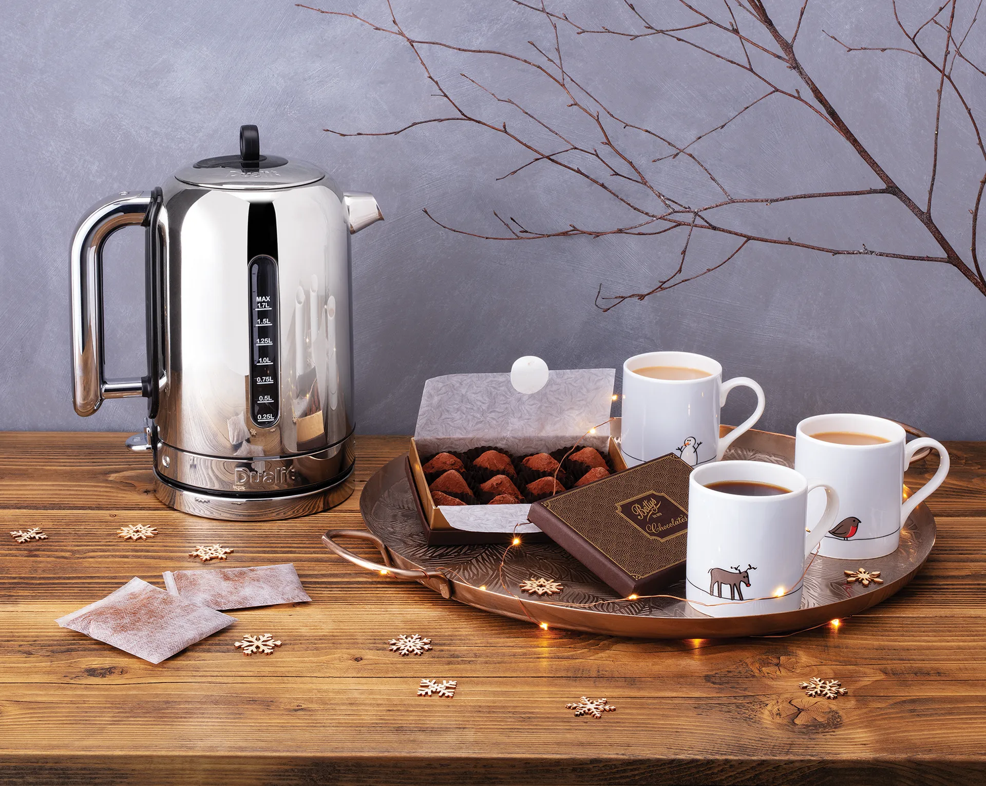 Dualit 得力 经典水壶 1.7 L, 不锈钢 Dualit