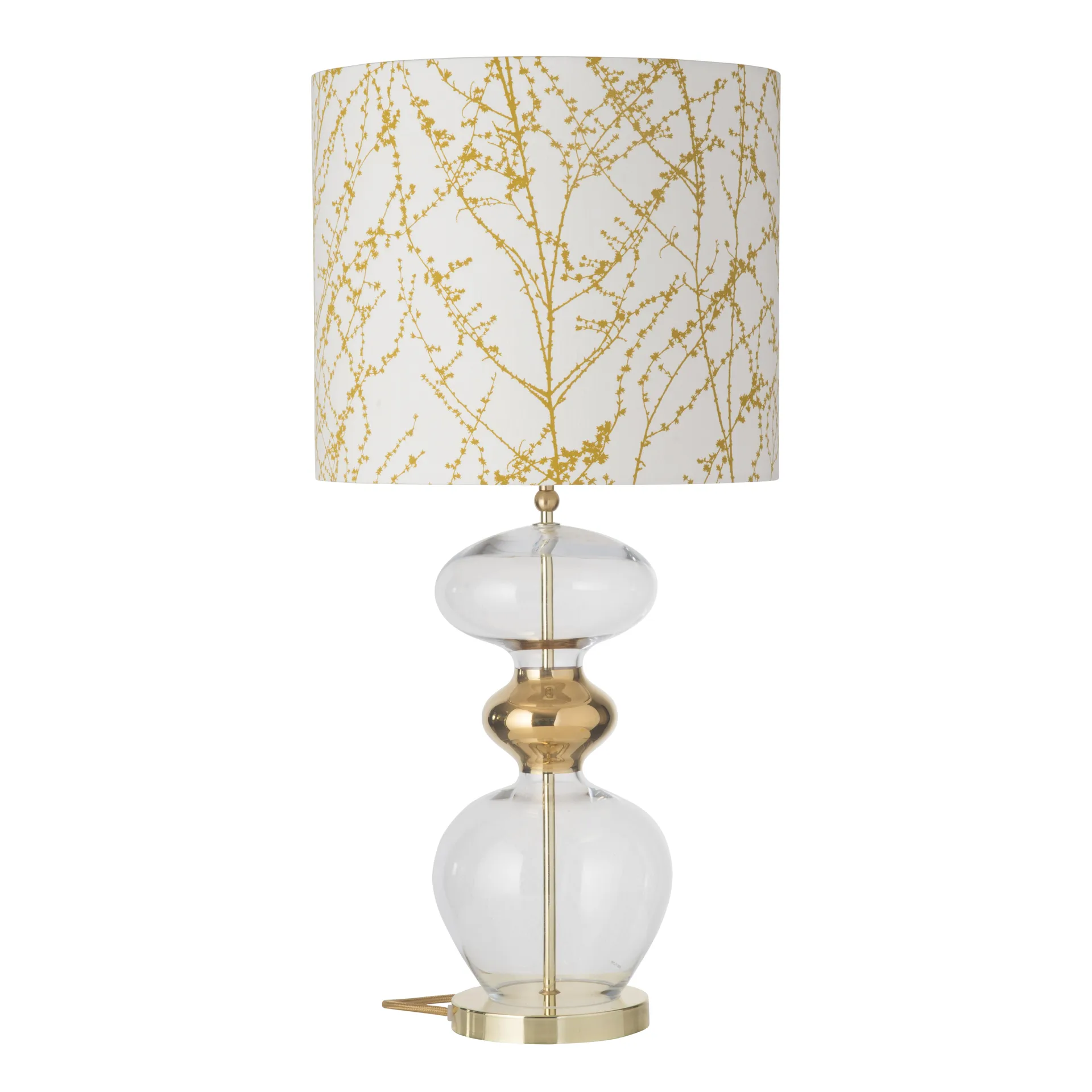 Futura 灯座, clear + gold-colou红色 cord EBB & FLOW