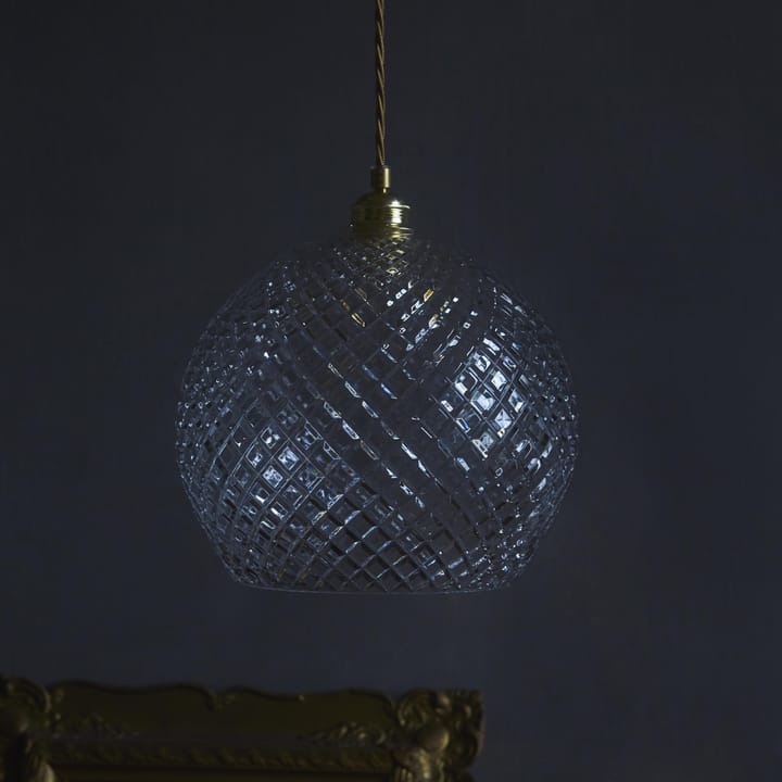 Rowan ceiling 灯 Crystal Ø 22 cm, small + gold-colou红色 cord EBB & FLOW