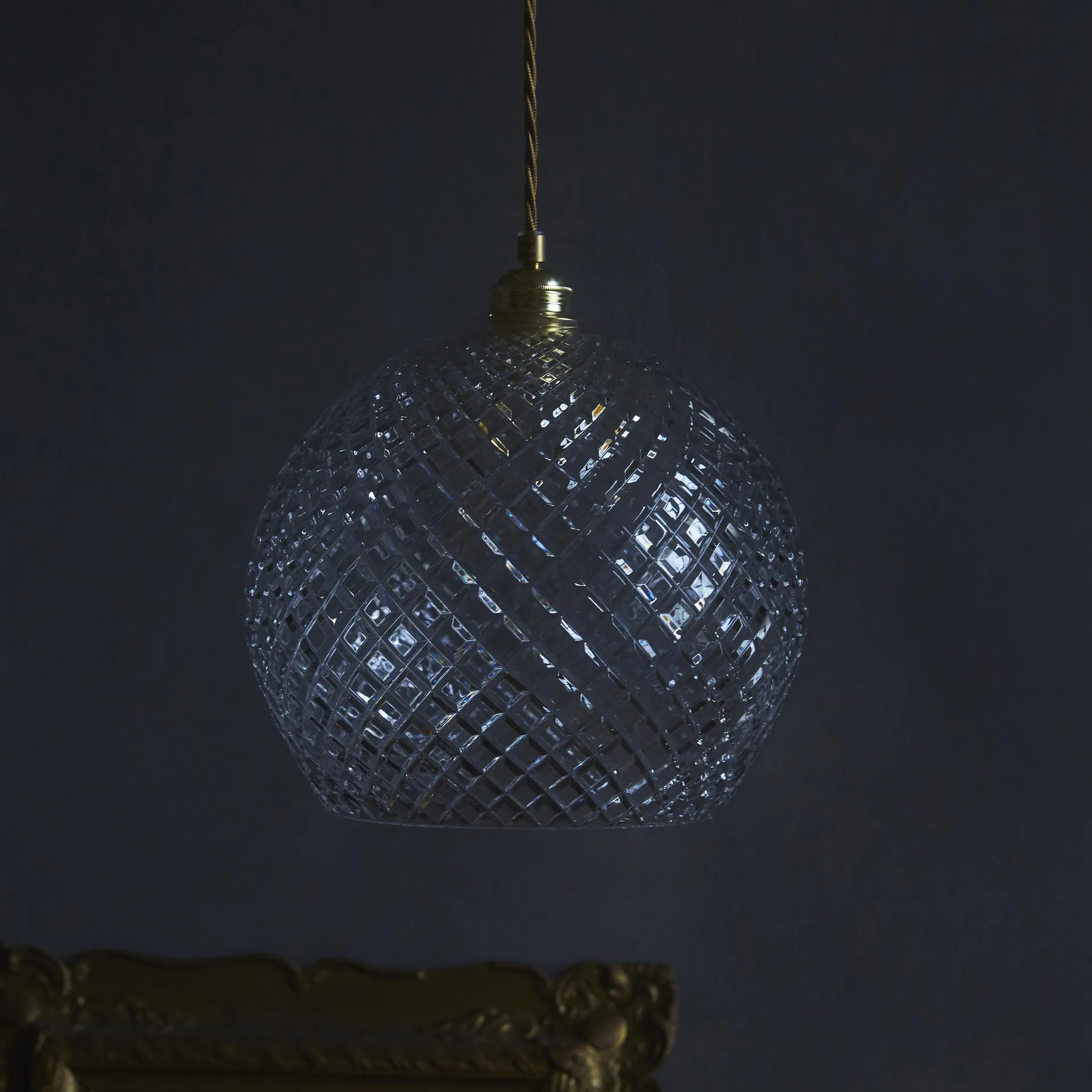 Rowan吸顶灯水晶Ø22cm, 小号_金色线缆 EBB & FLOW