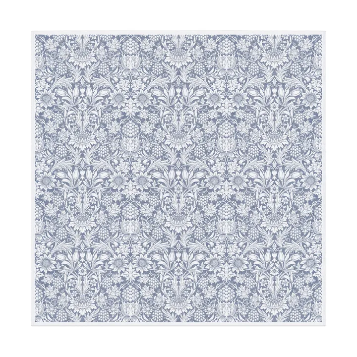 向日葵桌布150x150cm - 蓝色 - Ekelund Linneväveri