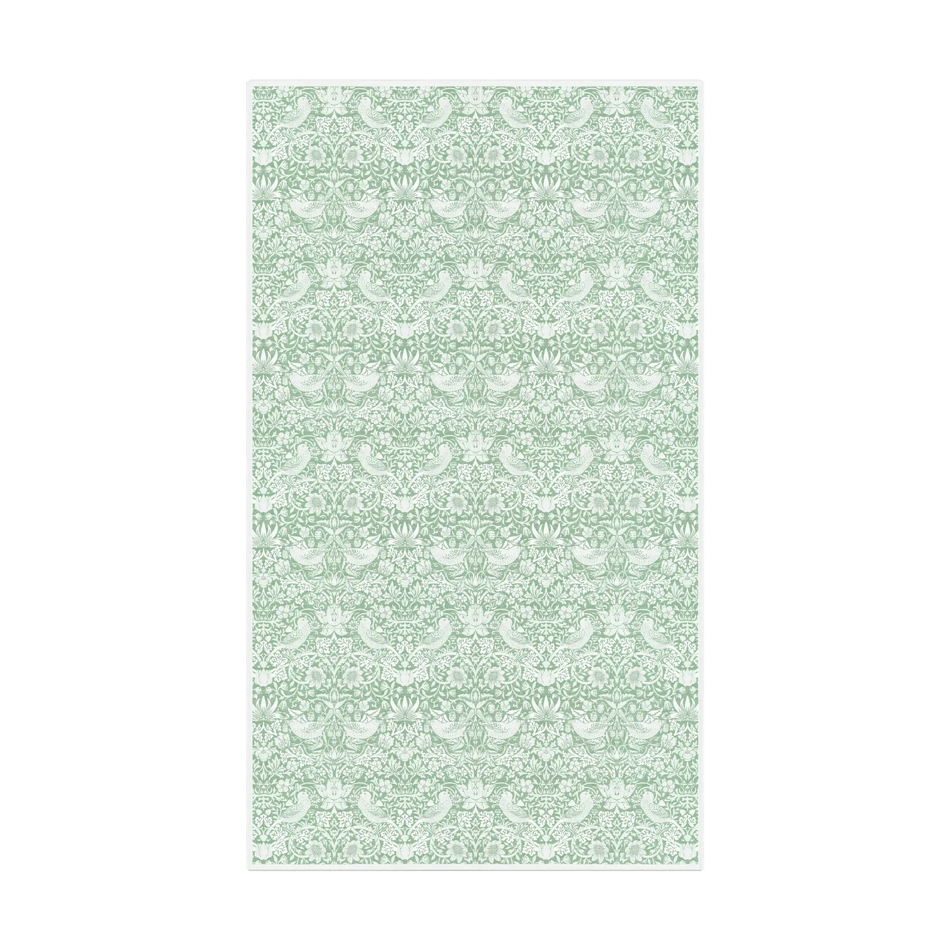 草莓窃贼桌布150x250cm, 绿色 Ekelund Linneväveri