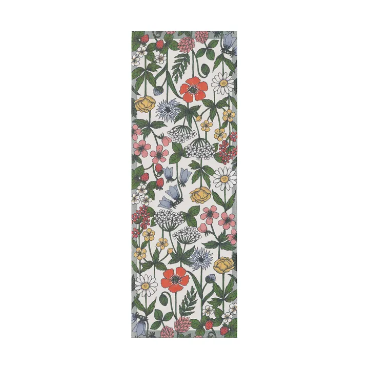 野花桌旗35x100cm - 多色 - Ekelund Linneväveri