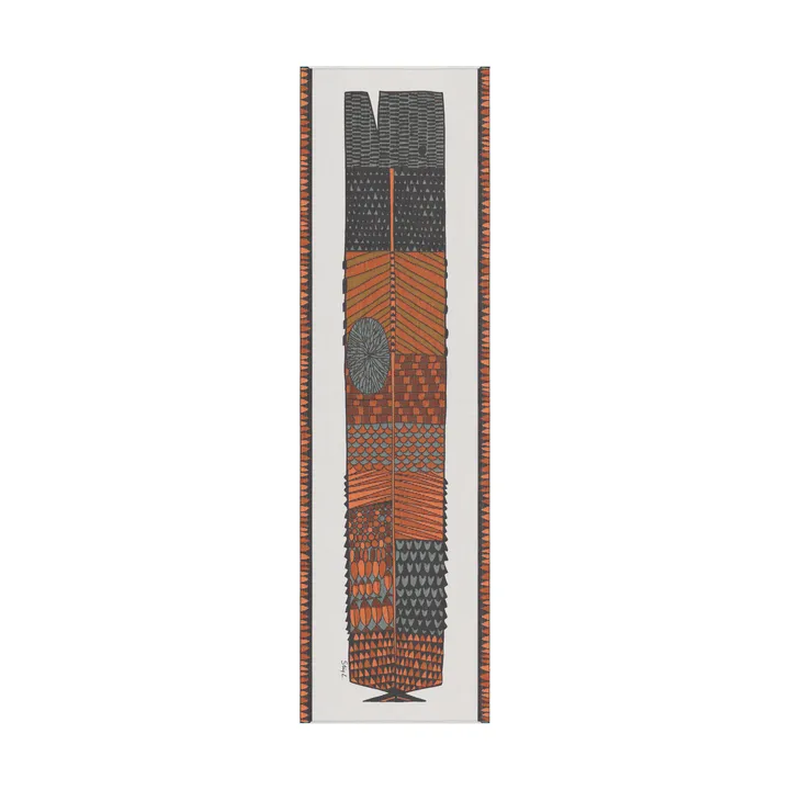 网格图案桌旗餐桌装饰布35x120厘米 - 棕色 - Ekelund Linneväveri