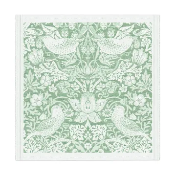 草莓窃贼布艺餐巾35x35cm - 绿色 - Ekelund Linneväveri