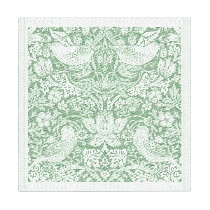 草莓窃贼布艺餐巾35x35cm - 绿色 - Ekelund Linneväveri