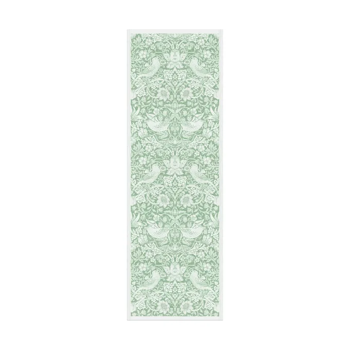 草莓窃贼桌旗50x150cm - 绿色 - Ekelund Linneväveri