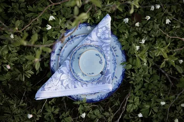 向日葵餐巾50x50cm - 蓝色 - Ekelund Linneväveri