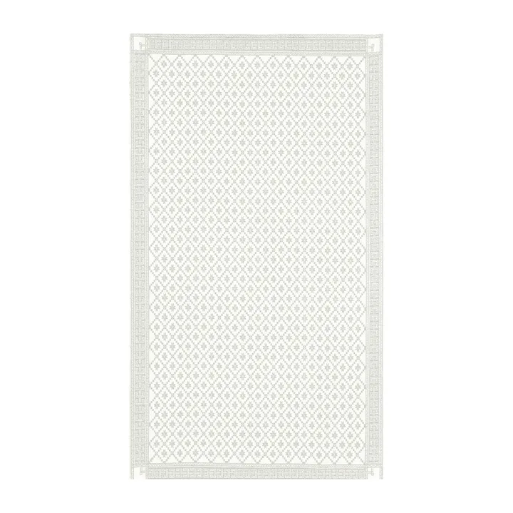 Åttebladrose 米色桌布 - 150x260cm - Ekelund Linneväveri
