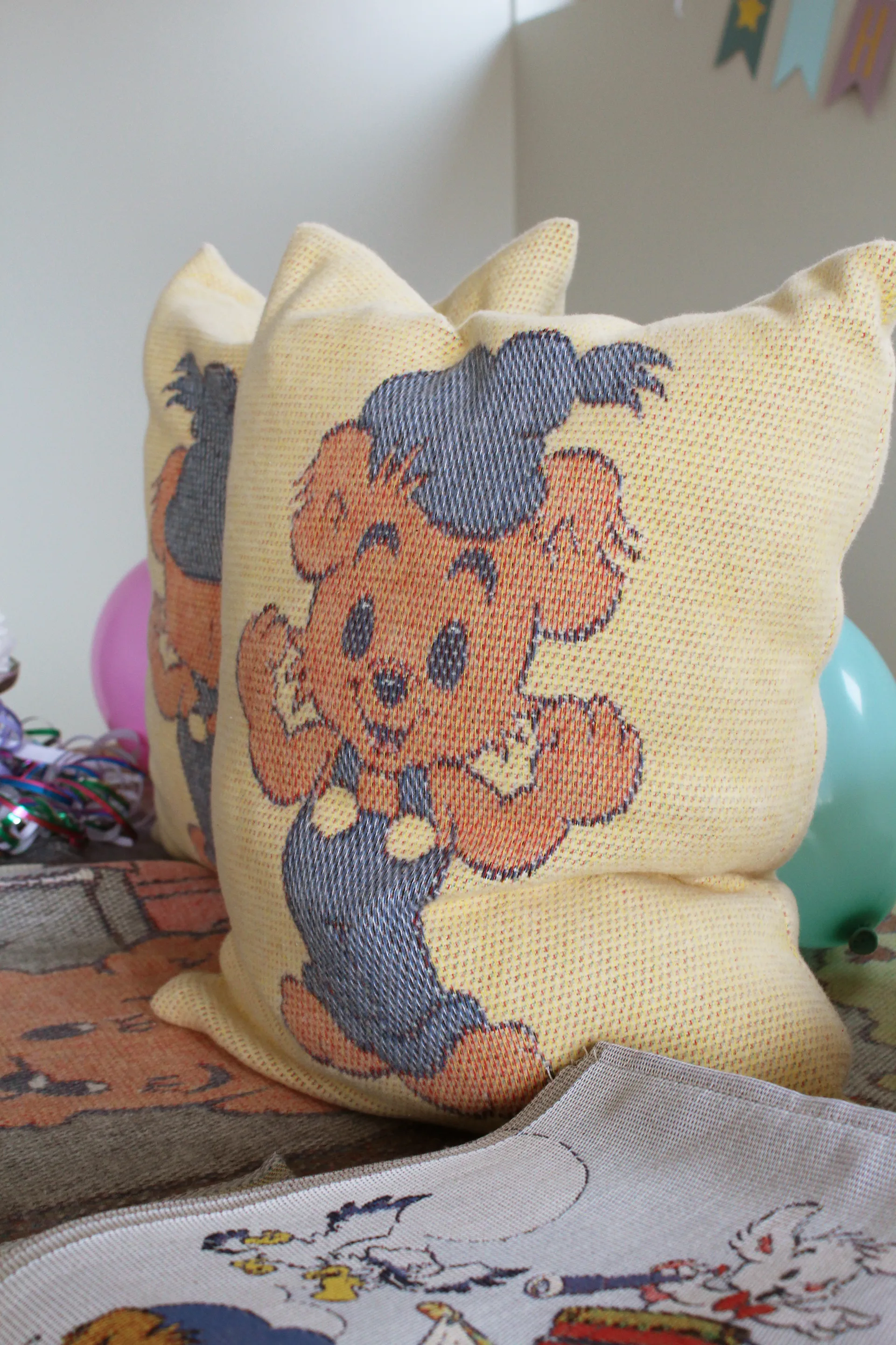 Bamse 靠垫套40x40cm, 黄色 Ekelund Linneväveri