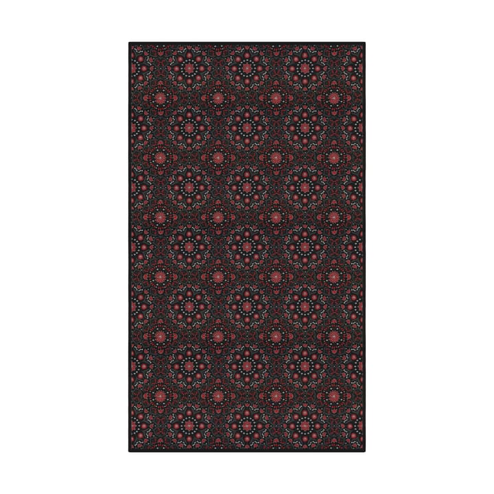 Betty's jul 桌布 145x250 cm - 红色-黑色 - Ekelund Linneväveri