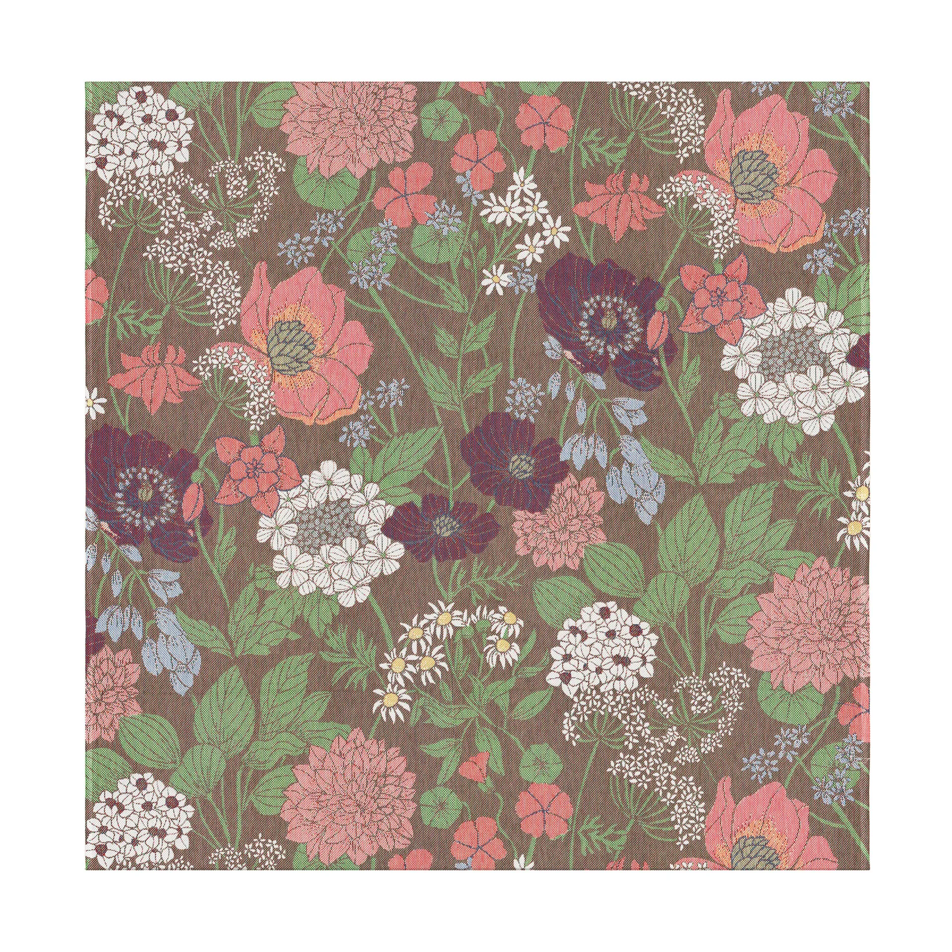 Blomsterfång 桌布 145x145cm, 多色混色 Ekelund Linneväveri