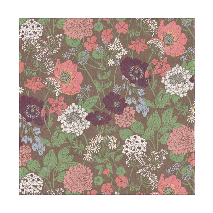 Blomsterfång 桌布 145x145cm - 多色混色 - Ekelund Linneväveri