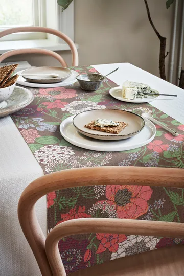 Blomsterfång 桌旗 35x140cm - 多色混色 - Ekelund Linneväveri