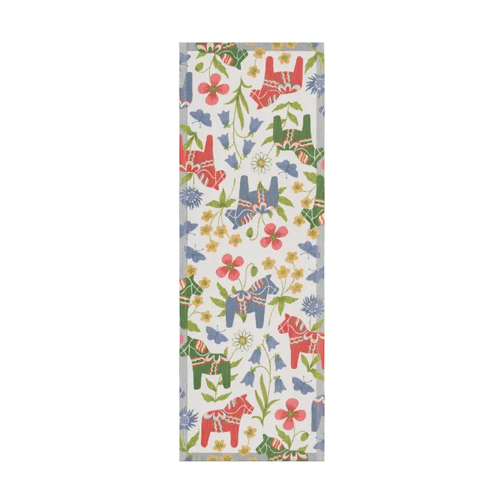 Blomsterhäst 桌旗35x100cm - 多色 - Ekelund Linneväveri