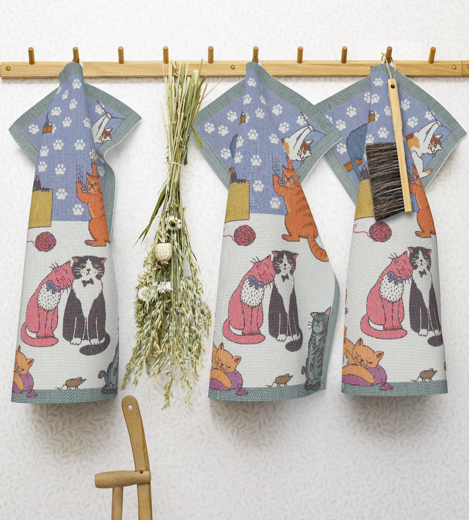 Cats fun 厨房毛巾, 35x50cm Ekelund Linneväveri
