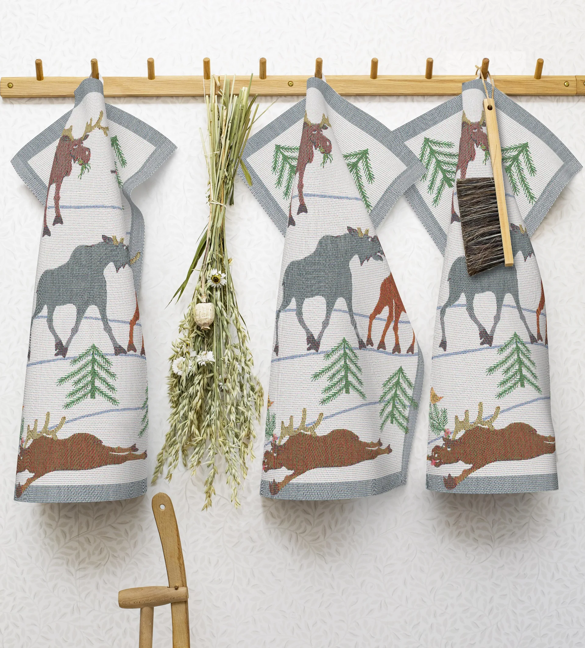 Clumsy moose 厨房毛巾, 35x50cm Ekelund Linneväveri