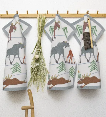 Clumsy moose 厨房毛巾 - 35x50cm - Ekelund Linneväveri