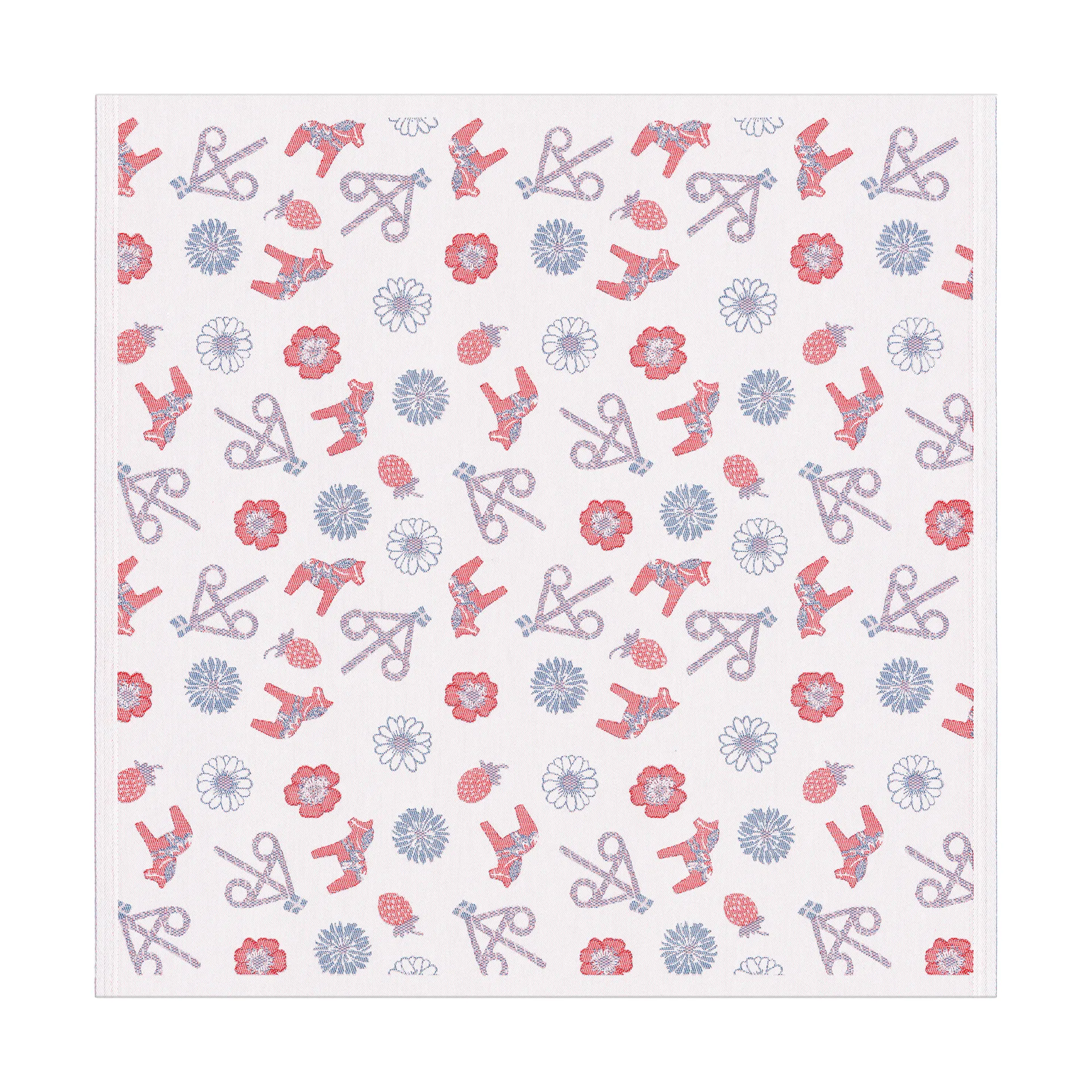 Dalasommar 桌布 75x75 cm, 蓝色 Ekelund Linneväveri