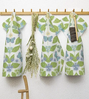 Fjärilsdröm 厨房巾  35x50 cm - 绿色 - Ekelund Linneväveri