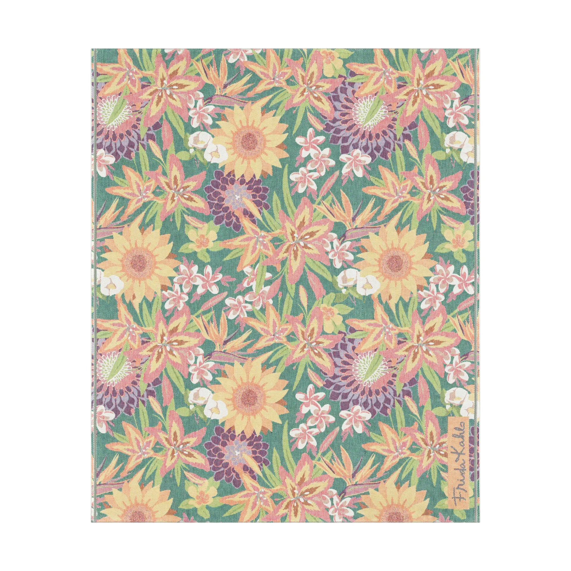 Flores 毯子 140x170 cm, 混合色 Ekelund Linneväveri