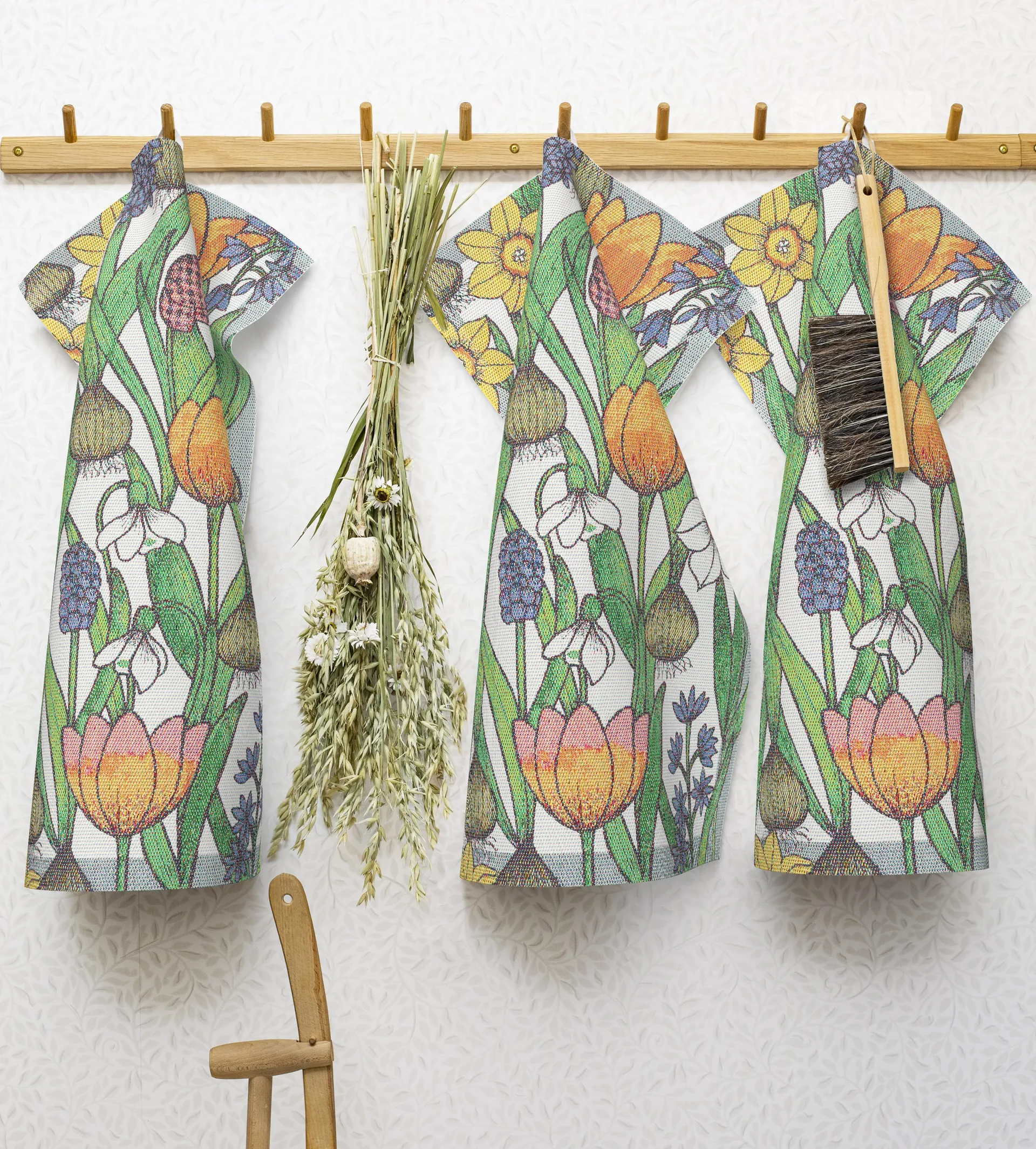 Flower bulbs 厨房毛巾, 35x50cm Ekelund Linneväveri