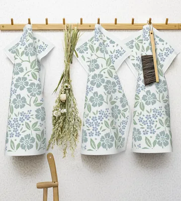 Förgätmigej 厨房巾 35x50 cm - 浅蓝 - Ekelund Linneväveri