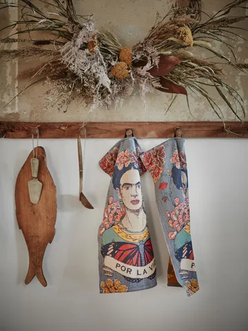 Frida Kahlo 厨房毛巾 35x50cm - Vida - Ekelund Linneväveri