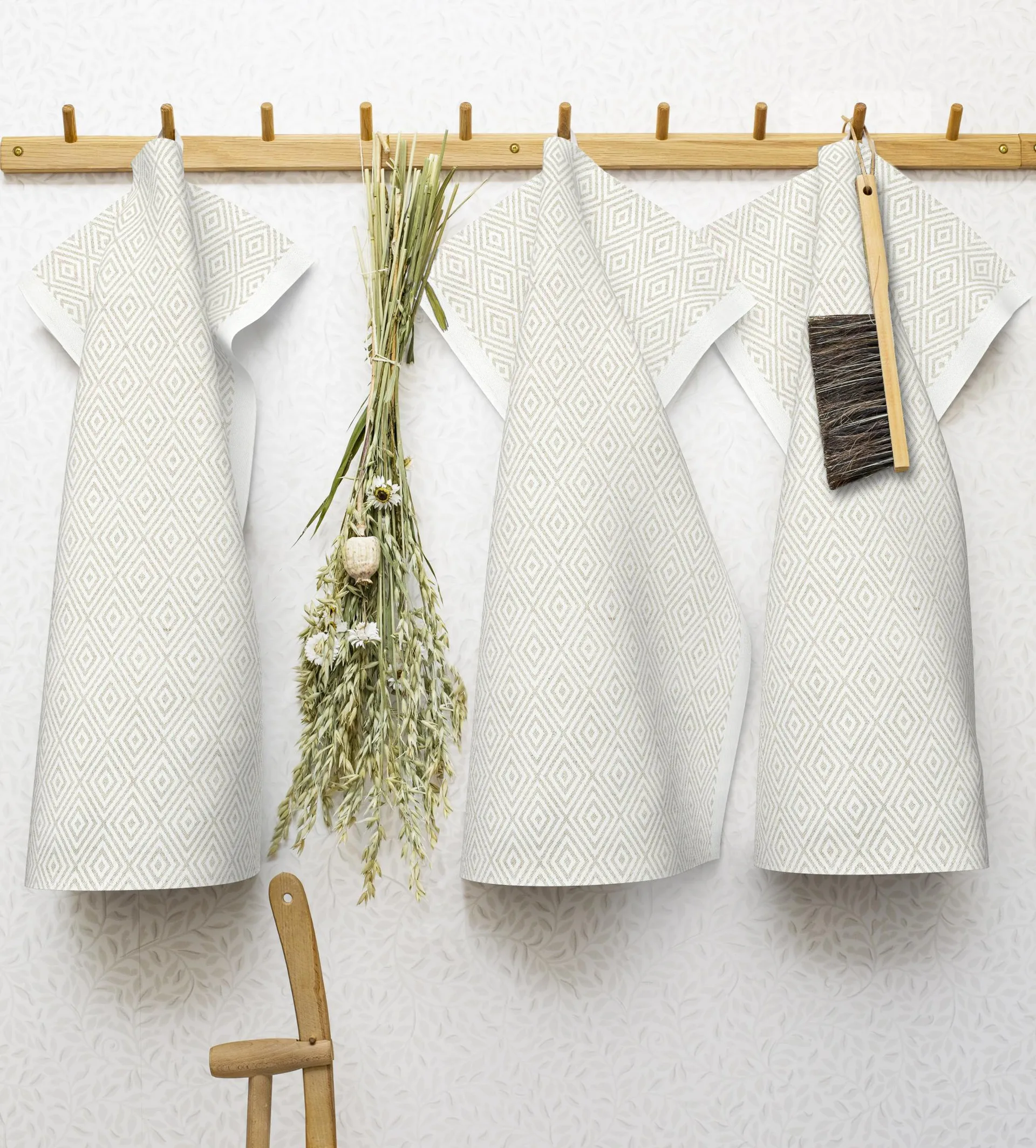 Gåsöga 厨房巾  unbleached, 35x50 cm Ekelund Linneväveri