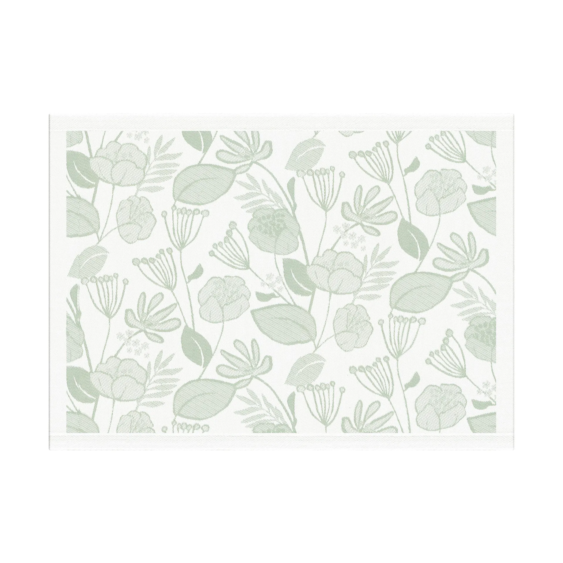 Grönska 餐垫 35x48 cm, 绿色-白色 Ekelund Linneväveri