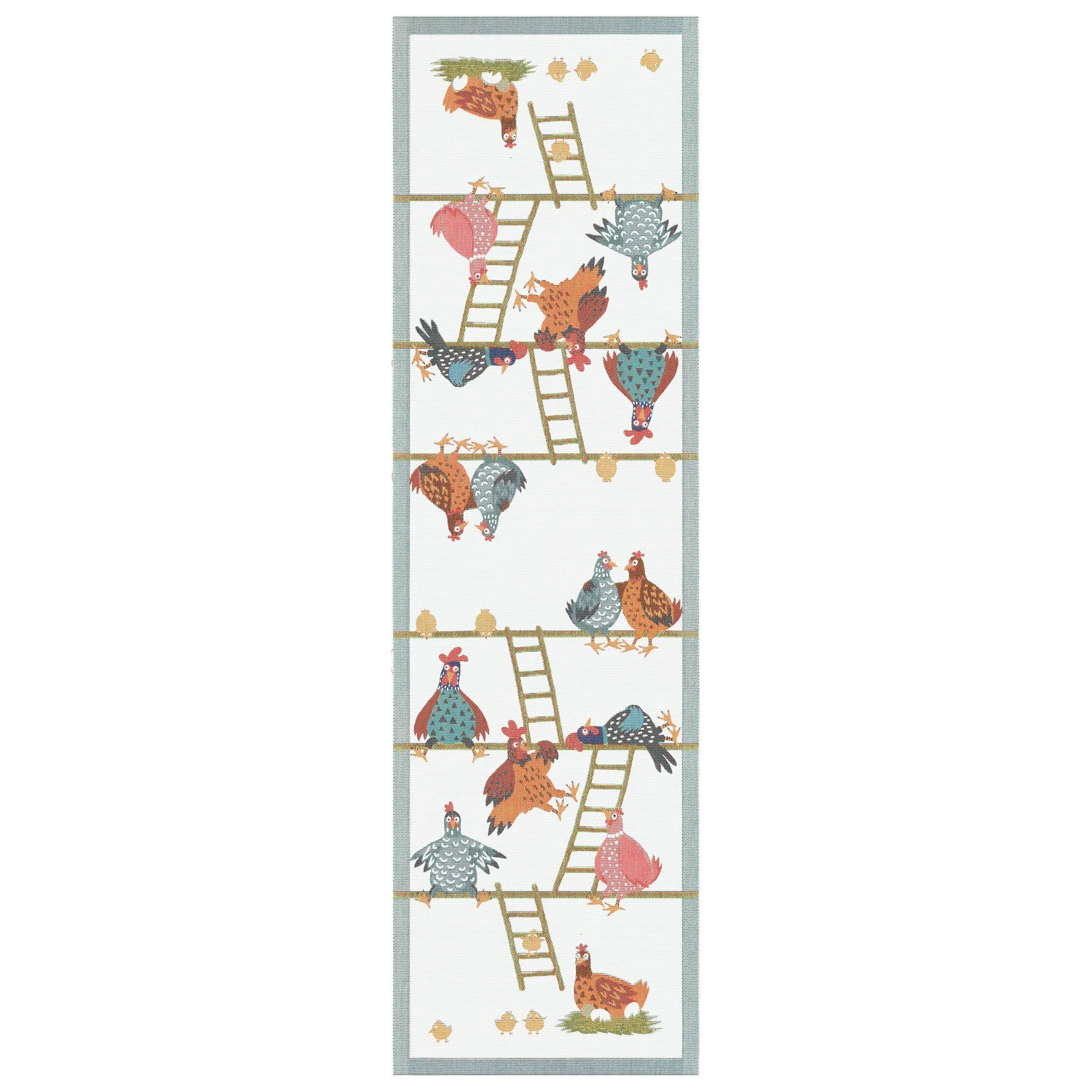 Hens house 桌布（table 桌布（runner）） 35x120 cm, multi Ekelund Linneväveri